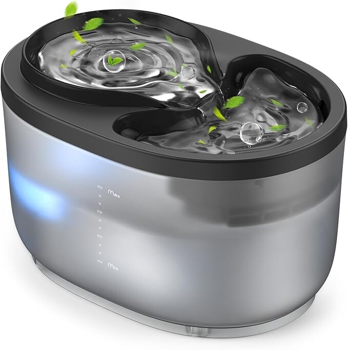 Plastová fontána na vodu Oneisall 2500 ml HM-02 pro kočky fontána