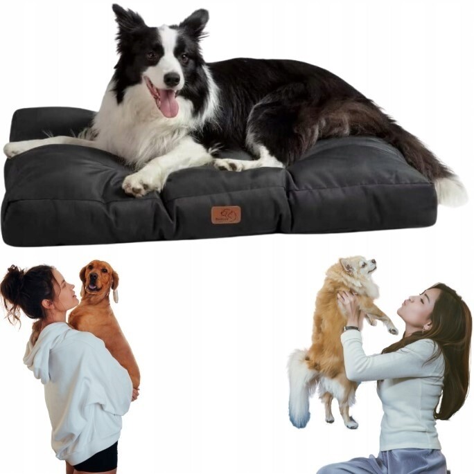 Voděodolný Ortopedický Pelíšek Polštář Postel Pro Psa 91x68x10cm Černý