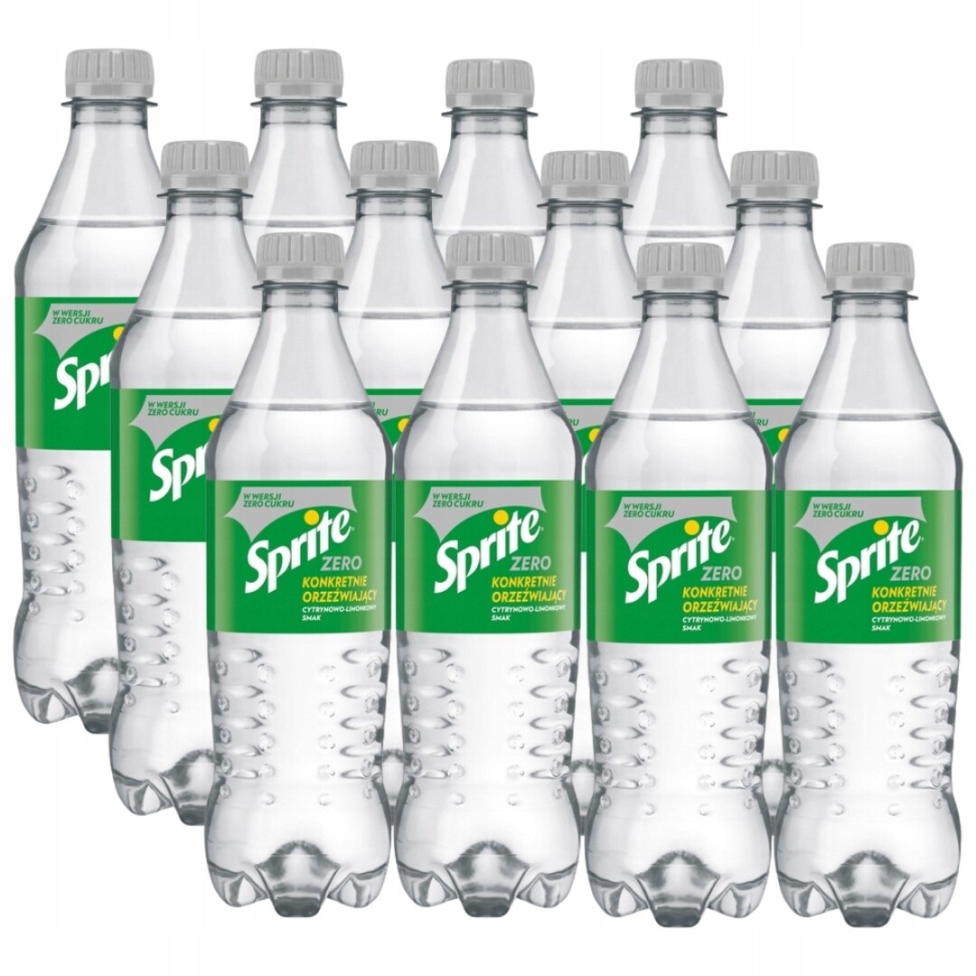 Sprite Zero Sugar Citronovo-limetkový Sycený nápoj 500ml x 12 Ks