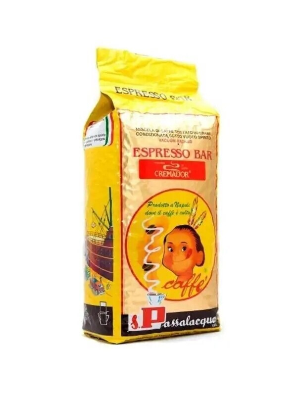 Káva Passalacqua Cremador, směs káva Arabica a Robusta, 1 kg