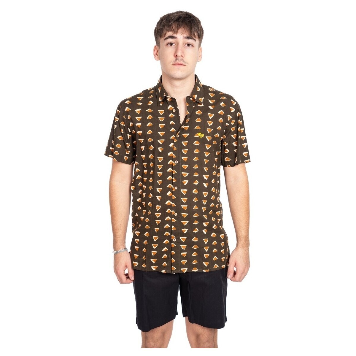 Isla Bonita By Sigris  Pánská Košile  Hnědá