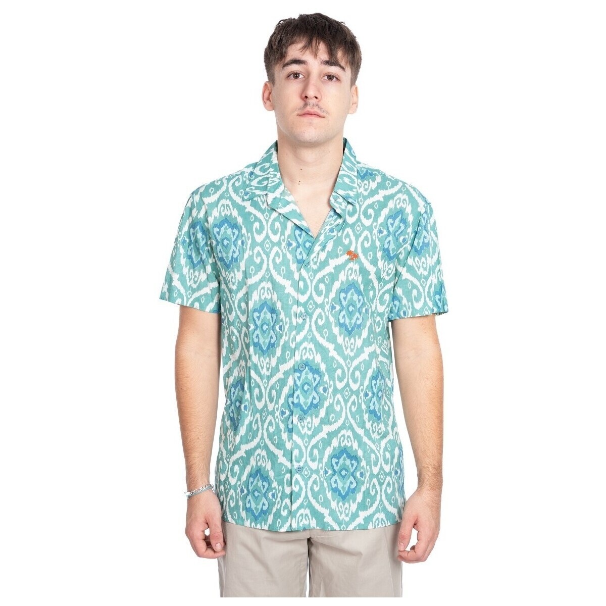 Isla Bonita By Sigris  Pánská Košile  Zelená