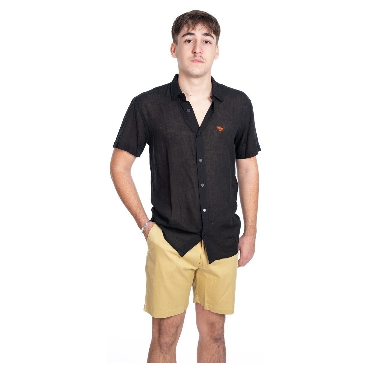 Isla Bonita By Sigris  Pánská Košile  Černá