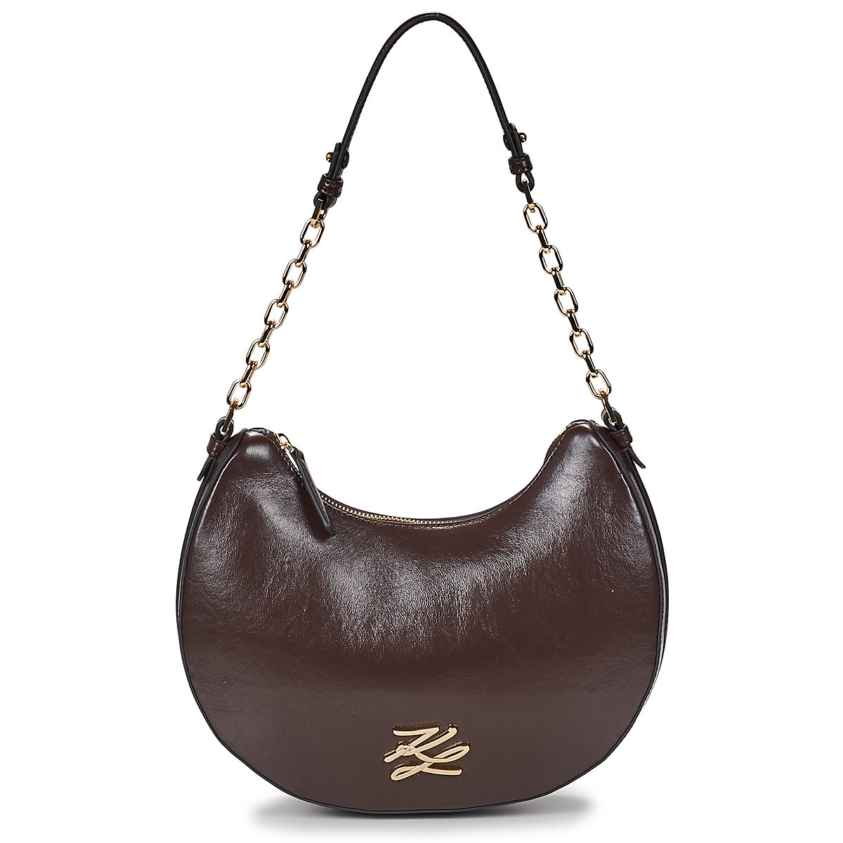 Karl Lagerfeld  K/AUTOGRAPH MOONBAG NAPLAK  Hnědá