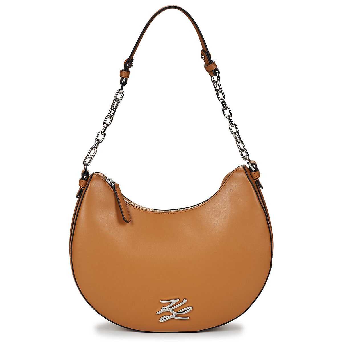 Karl Lagerfeld  K/AUTOGRAPH MOON SHOULDER BAG  Hnědá