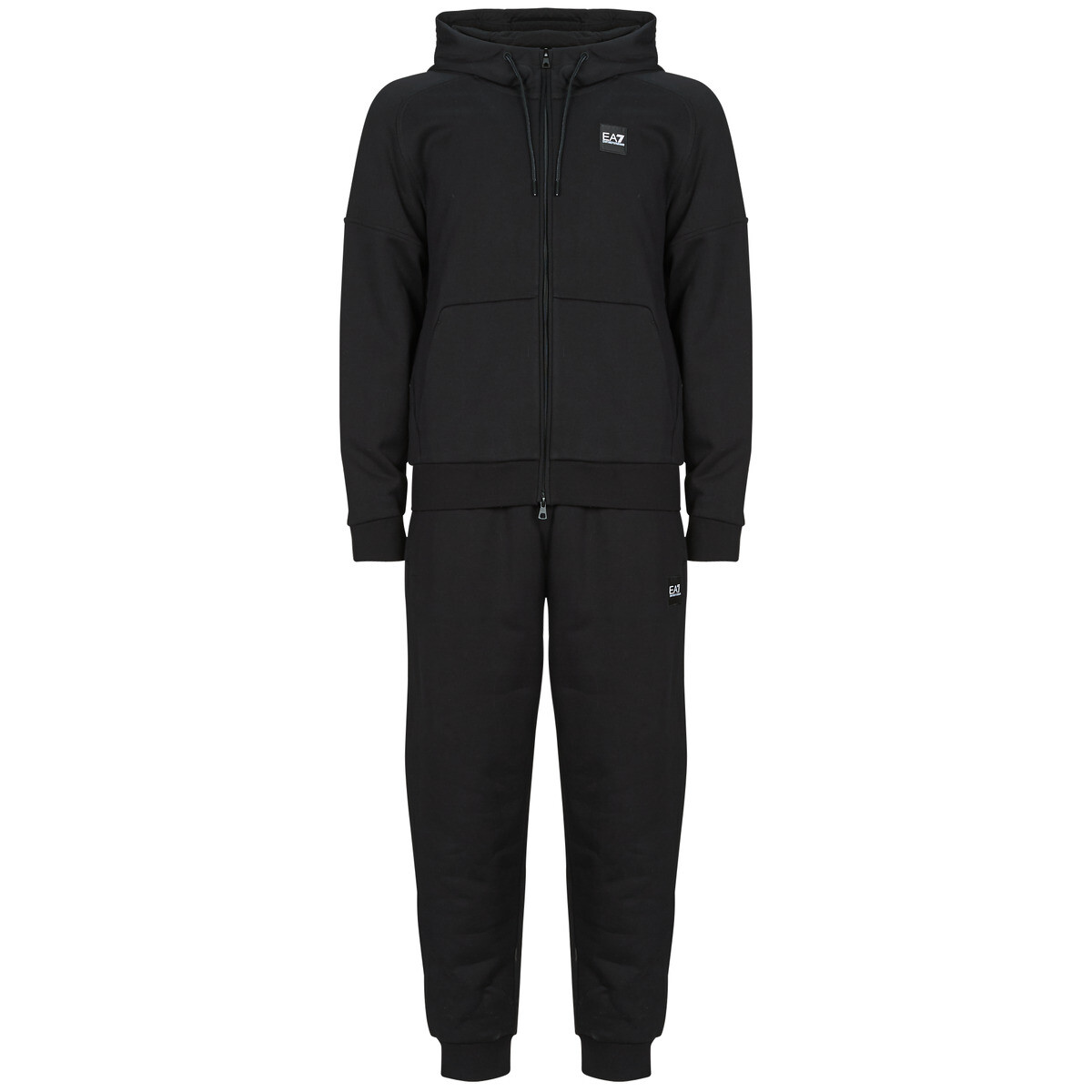 Emporio Armani EA7  TRAIN VISIBILITY M T-SUIT HOODIE FZ CH BR - TRAIN VISIBILITY M T  Černá