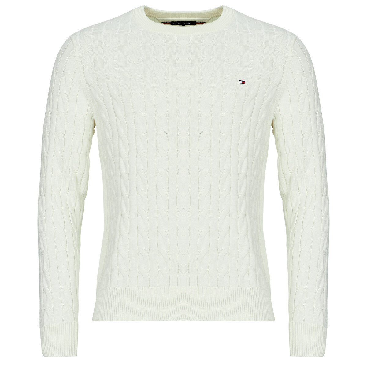 Tommy Hilfiger  CLASSIC COTTON CABLE CREW NECK  Béžová