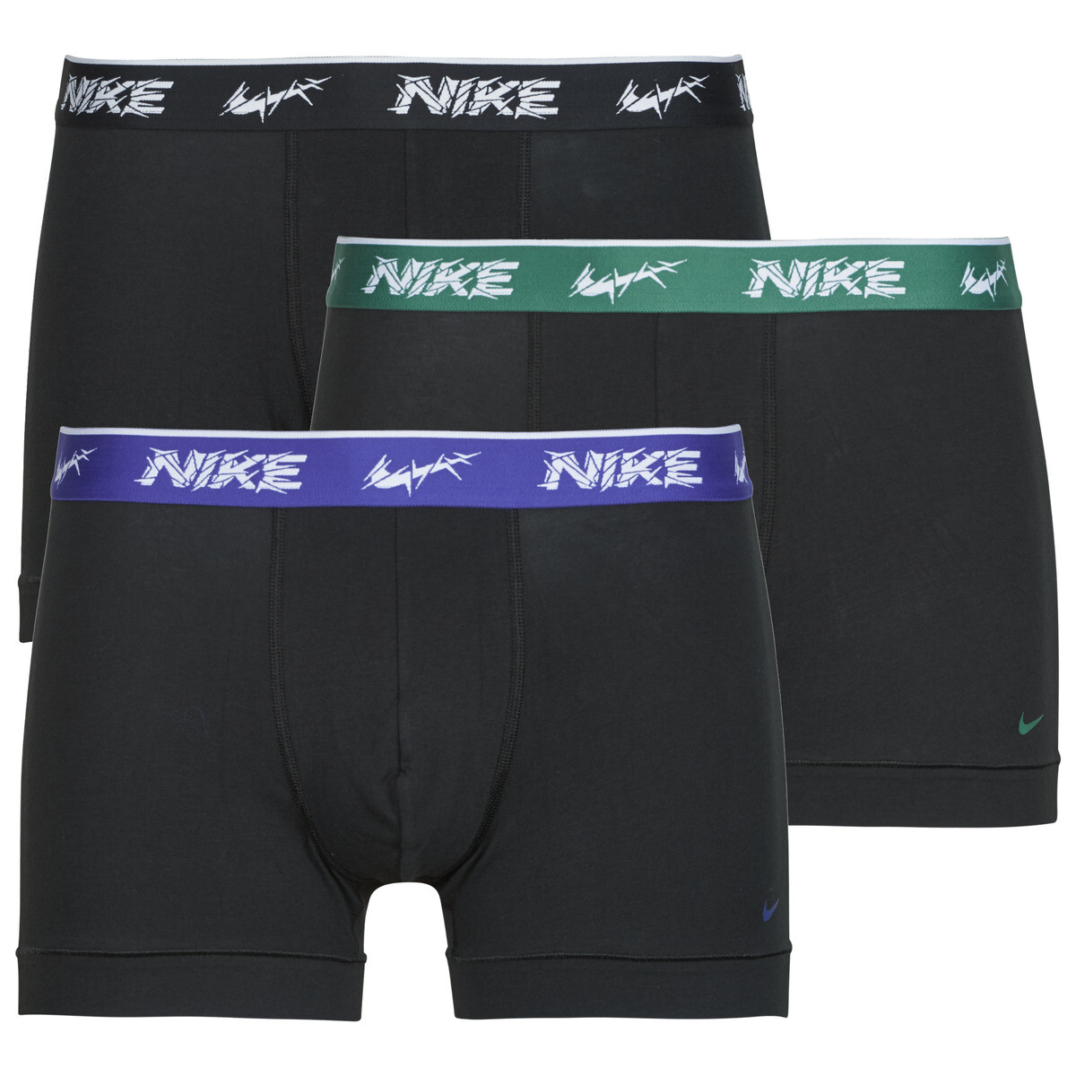 Nike  EDAY COTTON STRETCH TRUNK 3PK  Černá