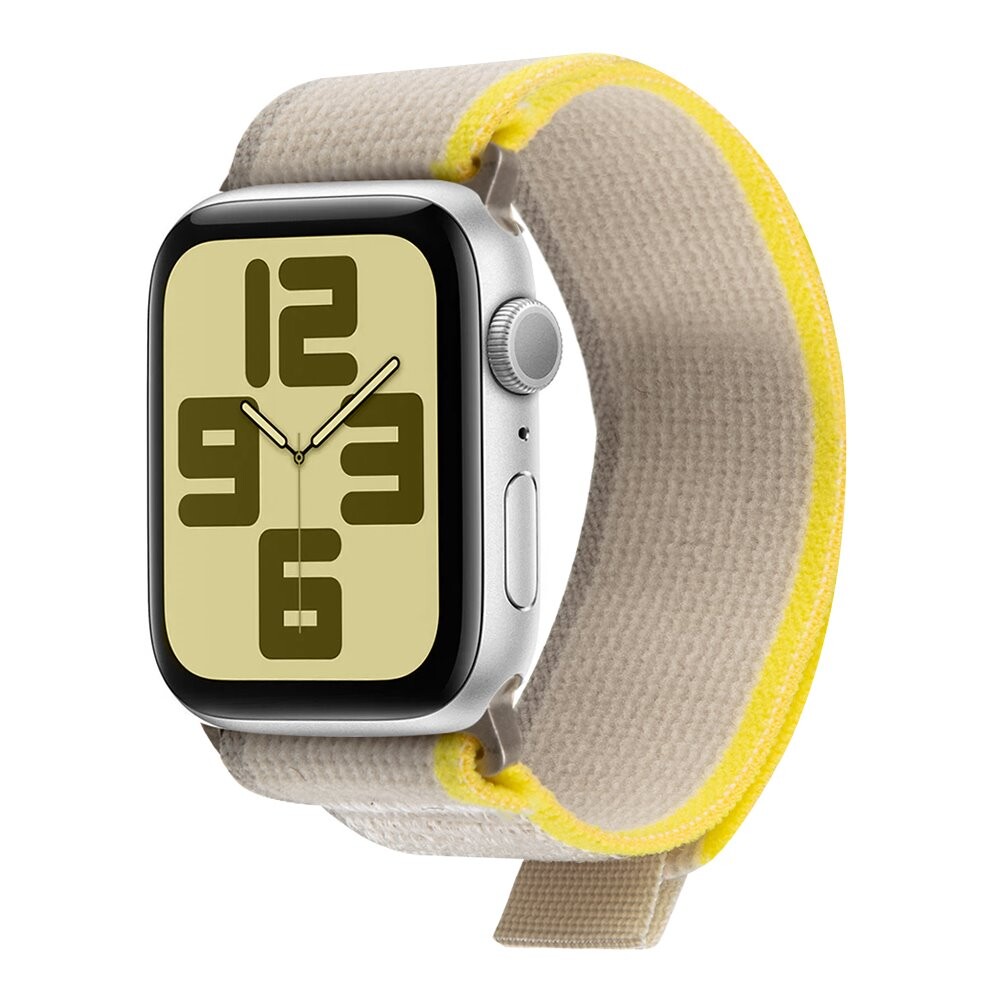 Textilní řemínek OBAL:ME pro Apple Watch 42-49mm M-L Beige-Yellow
