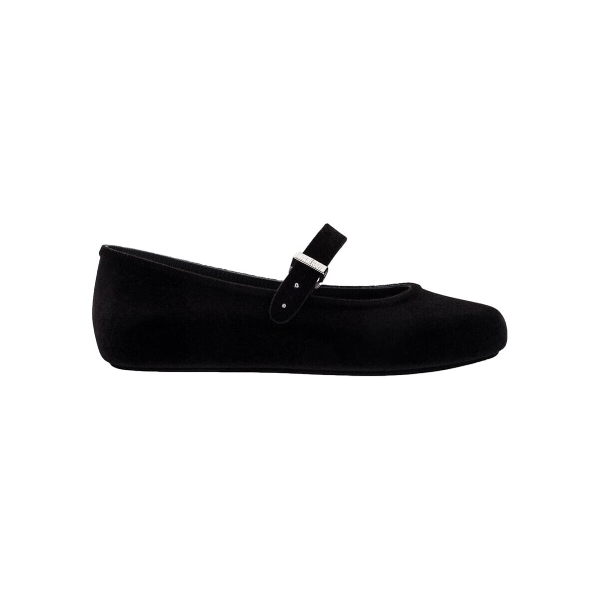 Melissa  Soft Ballerina Velvet II - Black Flocked  Černá