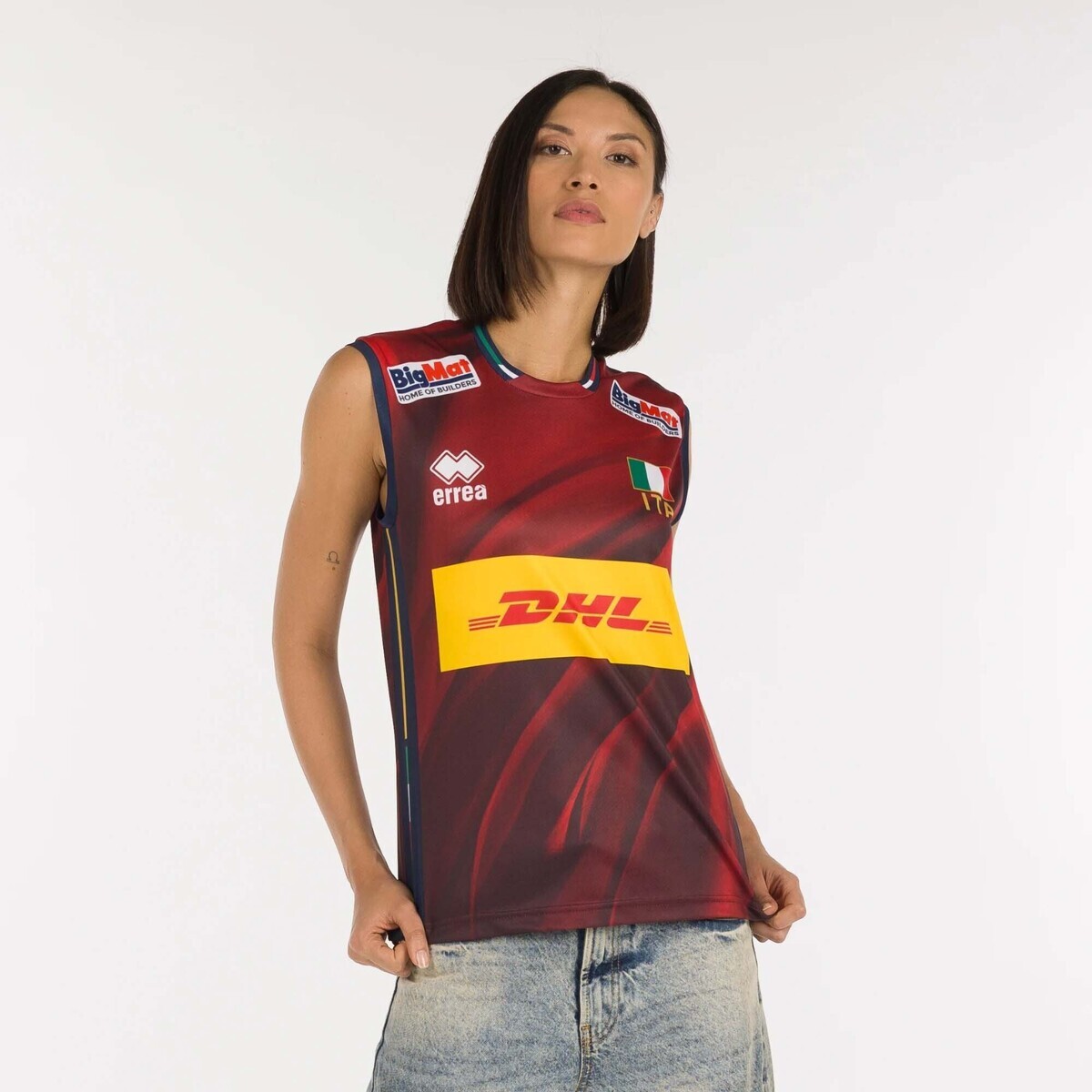 Errea  Naz. Italia Volley 4^Mg Gara Unisex Shop Ad 25/28  Červená