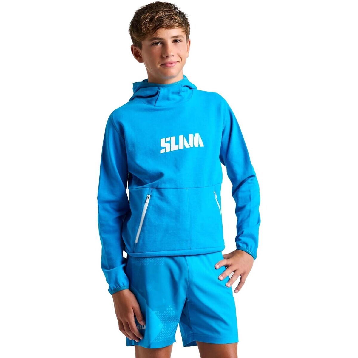Slam  Graphic Jr Hoodie  Modrá