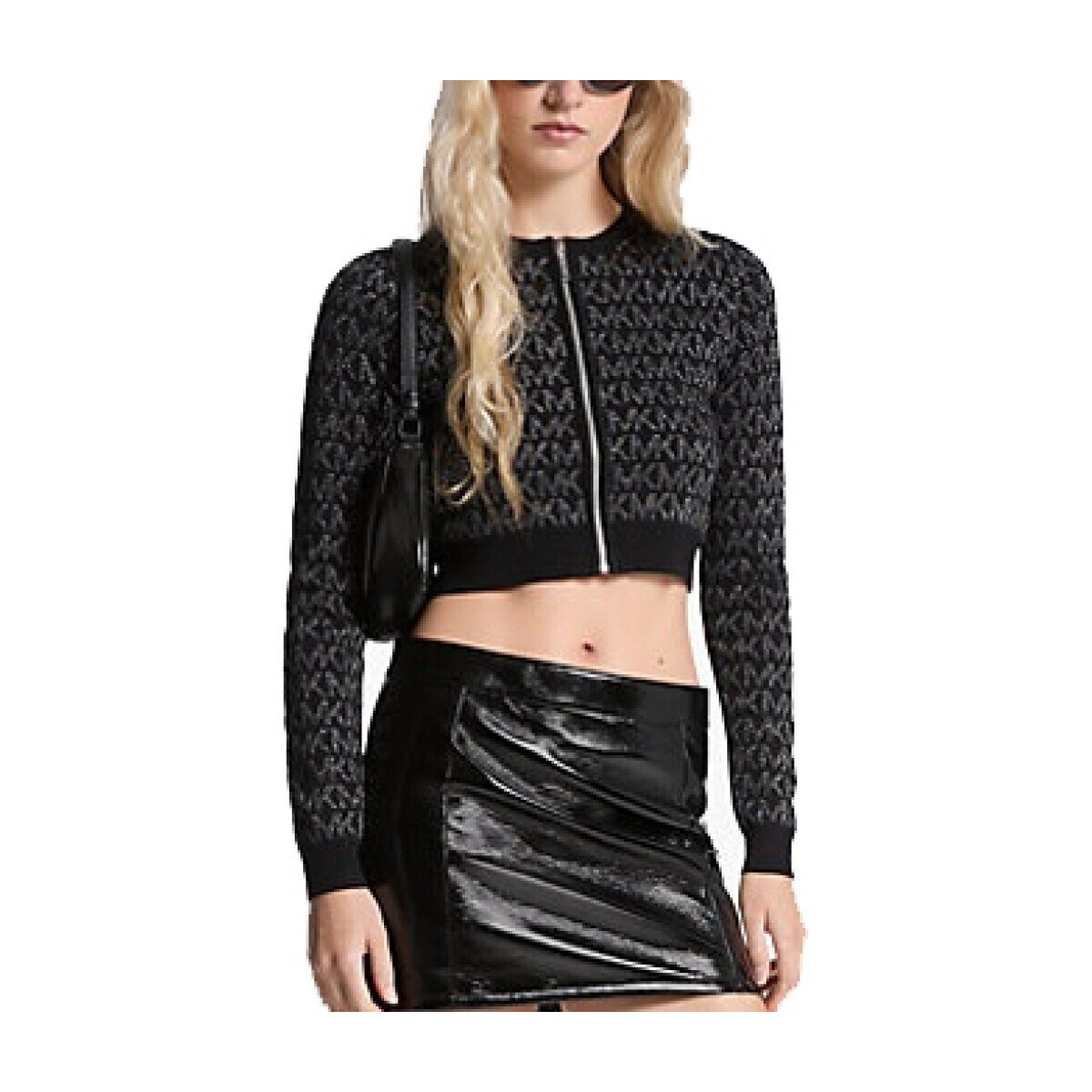 MICHAEL Michael Kors  MK NK ZIP CARDI  Černá