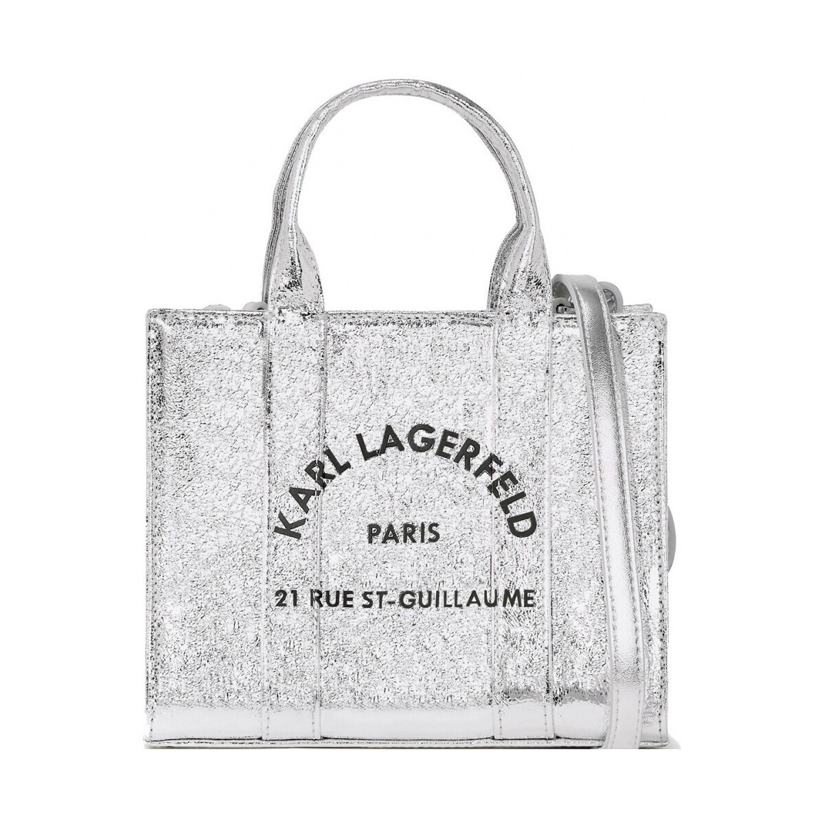 Karl Lagerfeld  K RSG MINI SQ WRINKLE TOTE  Stříbrná