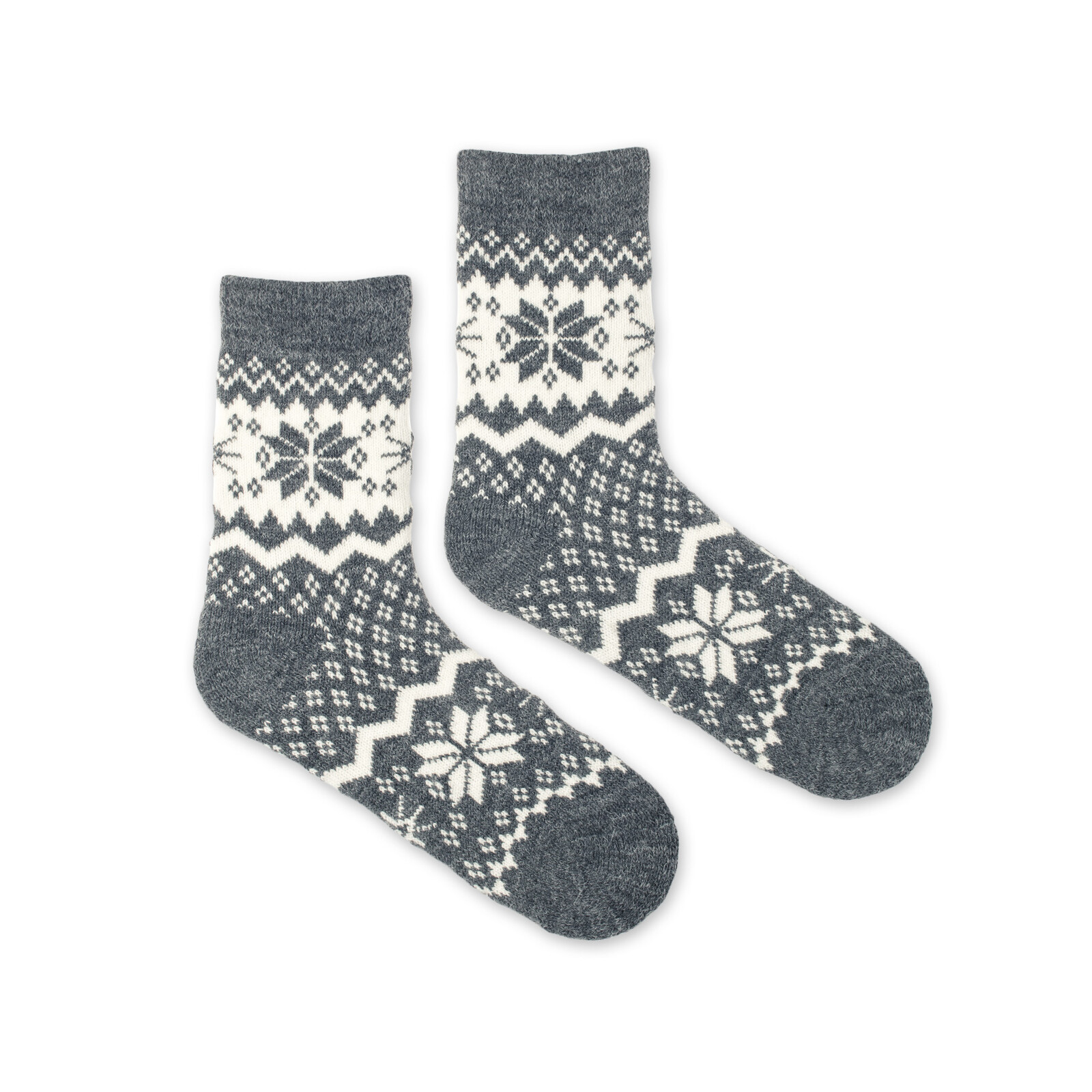 Dětské vlněné ponožky Vlnáč Sněhová vločka šedé