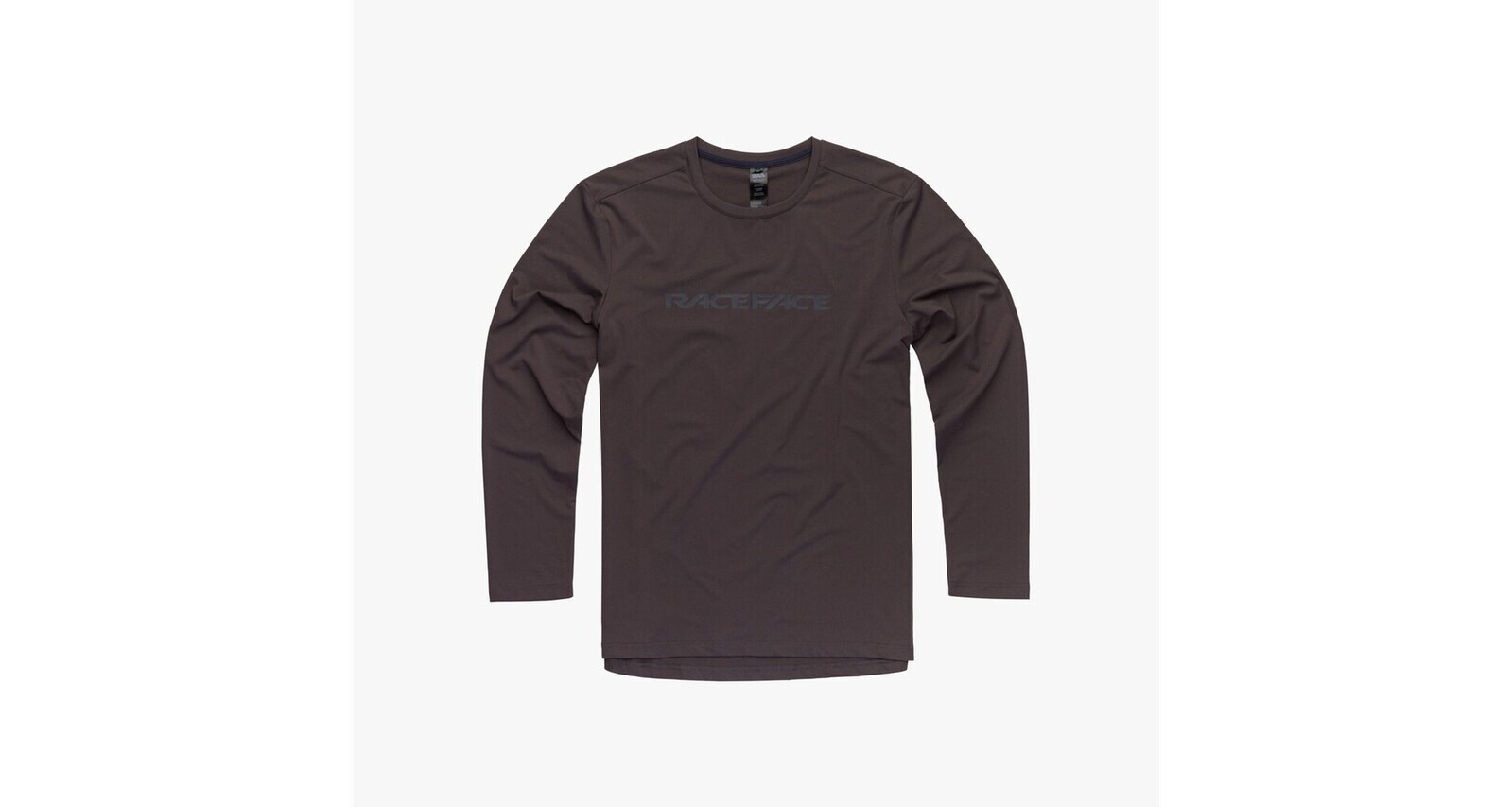 RACE FACE SOFTGOODS Pánský cyklistický dres Race Face Commit Tech Top dl.rukáv - charcoal Velikost: L