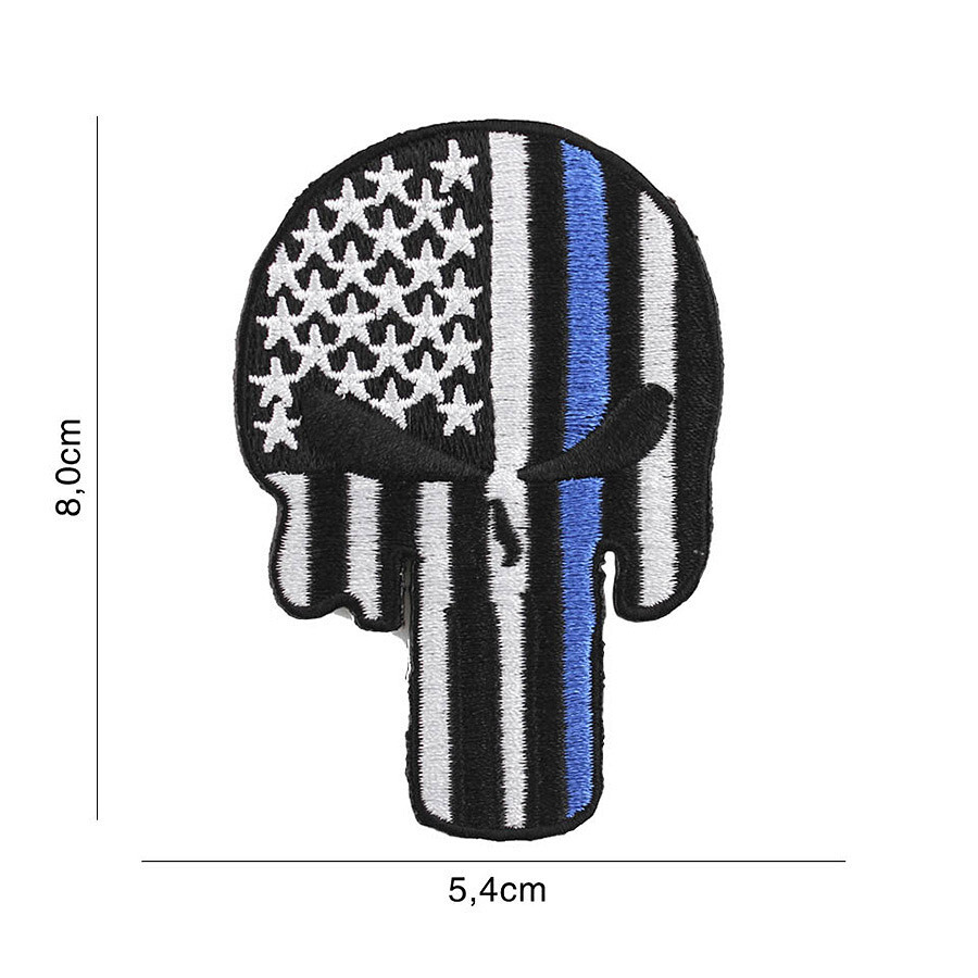 Textilní nášivka Fostex USA Punisher Blue Thin Line - barevná
