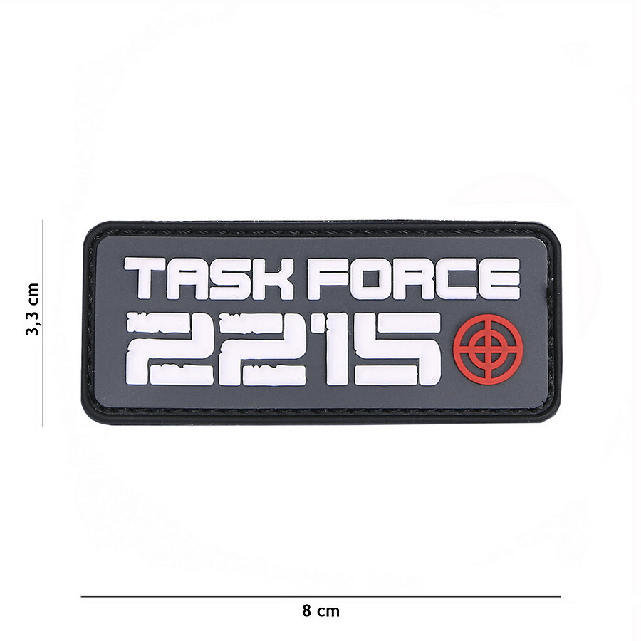 Gumová nášivka Task Force 2215 Target - šedá