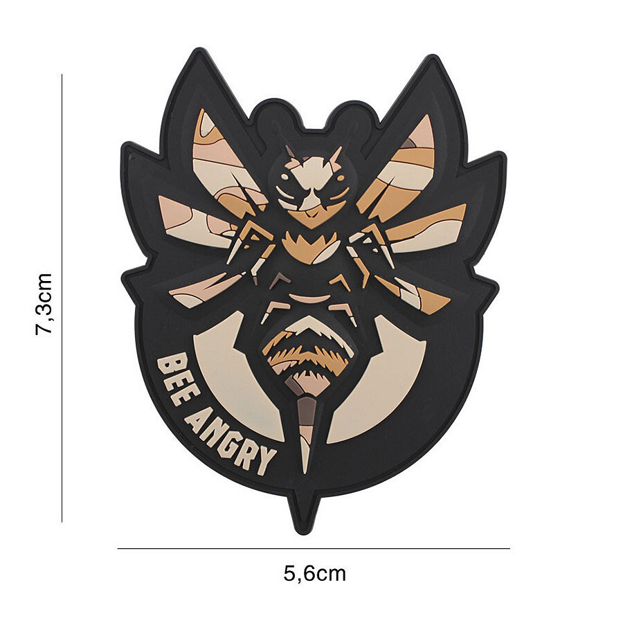 Gumová nášivka Fostex Bee Angry - černá-desert