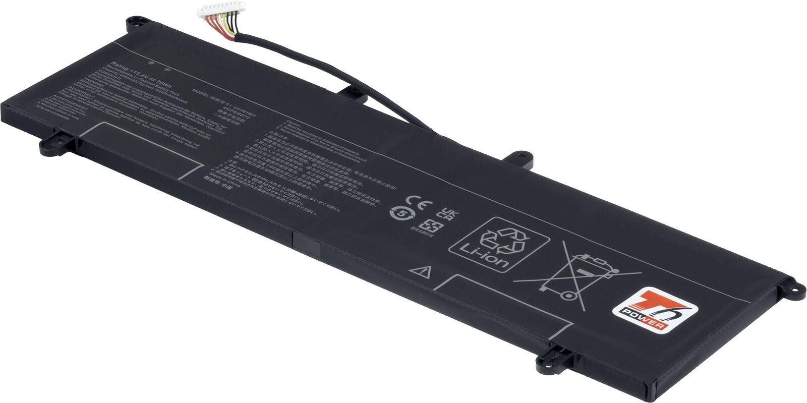 Baterie T6 Power pro Asus ZenBook Duo UX481FA, UX481FL, 4550mAh, 70Wh, Li-pol, 4cell