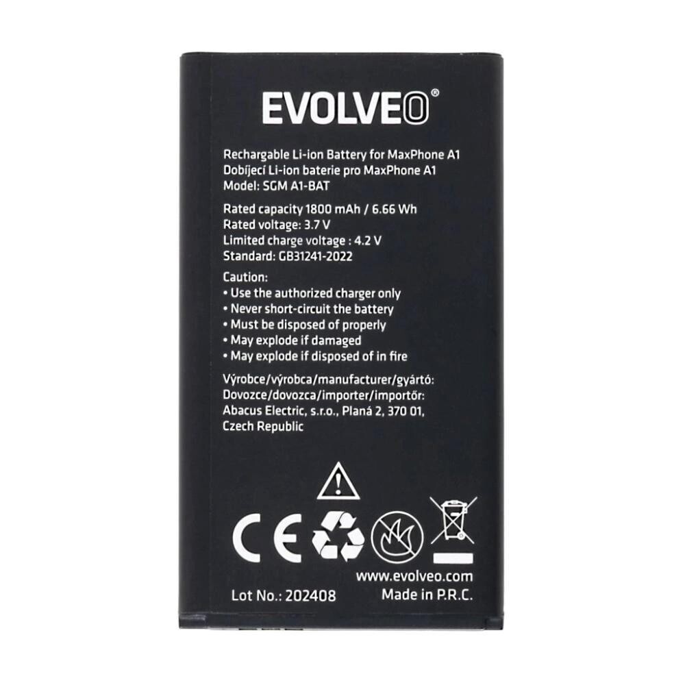 EVOLVEO originální baterie 1800 mAh pro MaxPhone A1