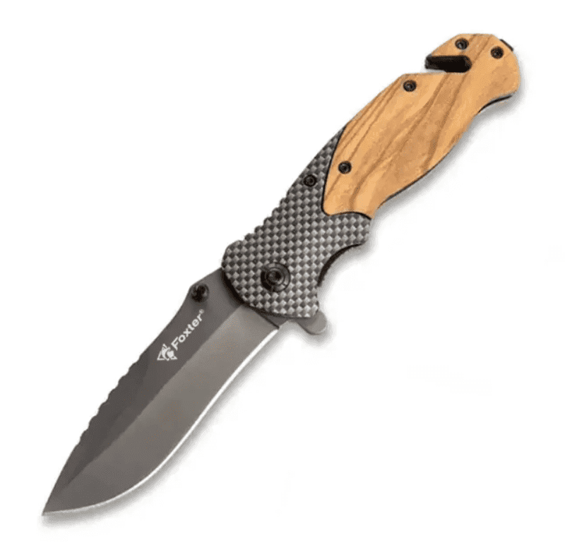 FOXTER Skládací záchranářský lovecký nůž, 21 cm