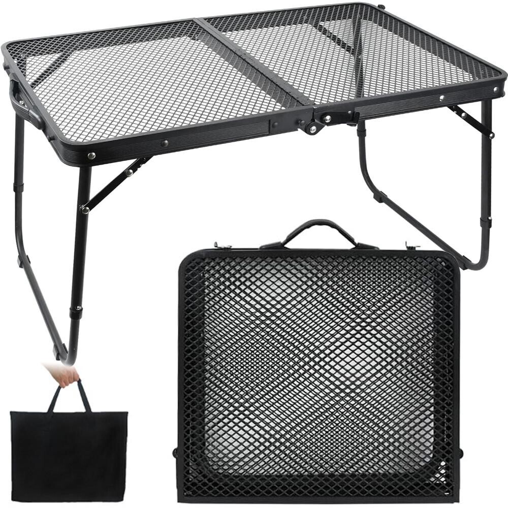 Kempingový skládací stůl 60x40x27 cm, černý