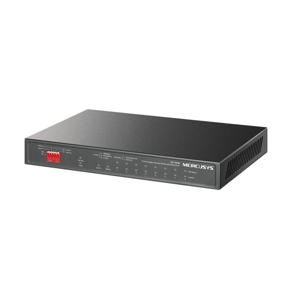 MERCUSYS switch MS110GMP (10xGbE, 8xPoE+, 111W, fanless)