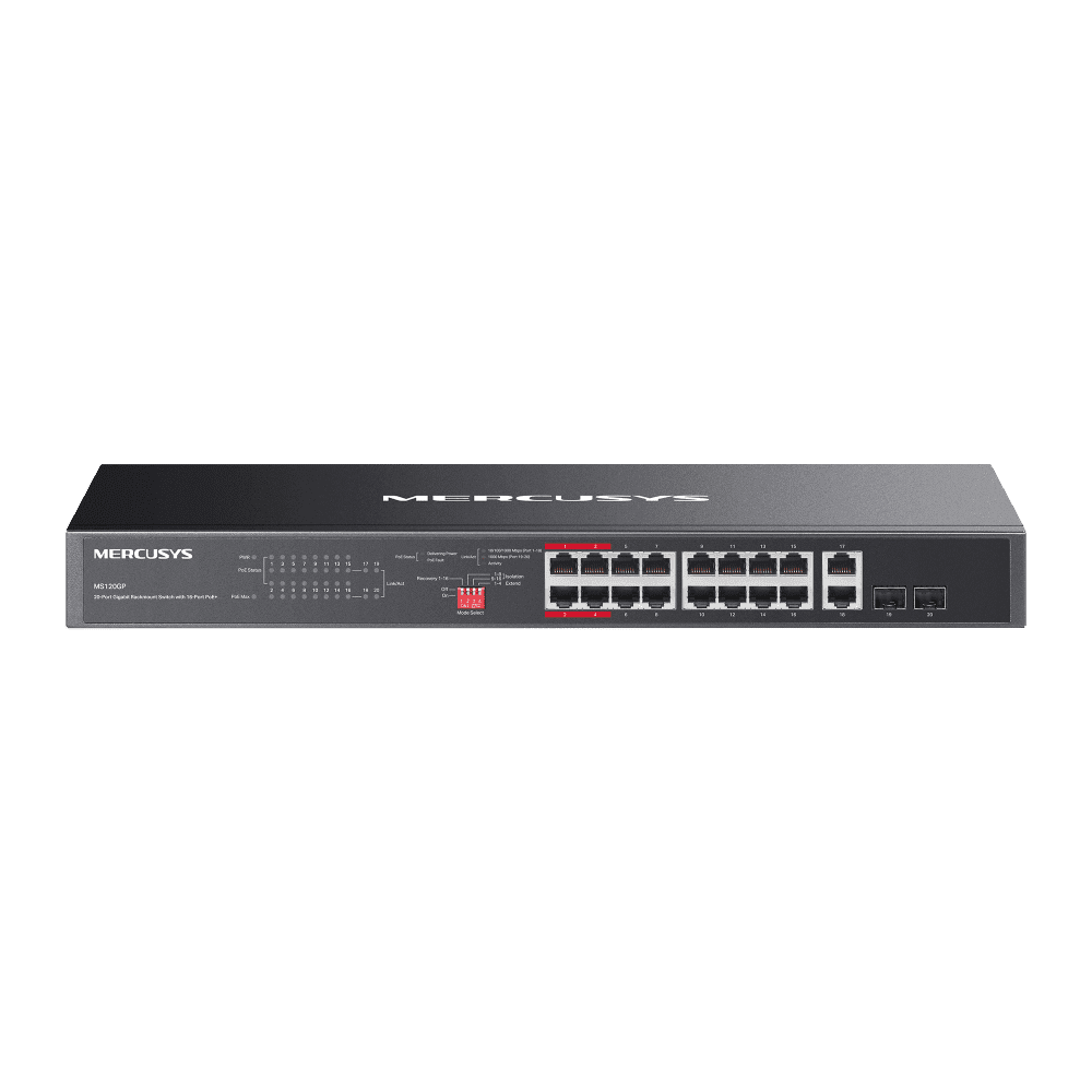 Mercusys MS120GP 20xGb desktop switch(16xPOE+)