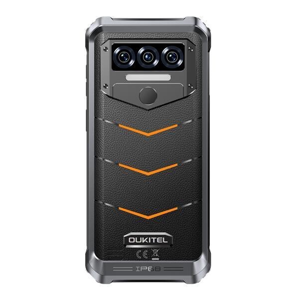 Rugged Smartphone Oukitel WP38 MT8788 6GB 256GB 10600-15W A13, Black w Orange [No Charger]