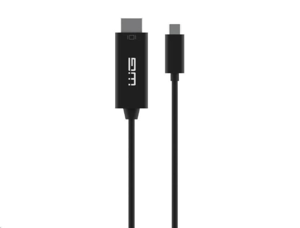 WG - Datový kabel Type-C na HDMI, 3 metry, 4K, černá