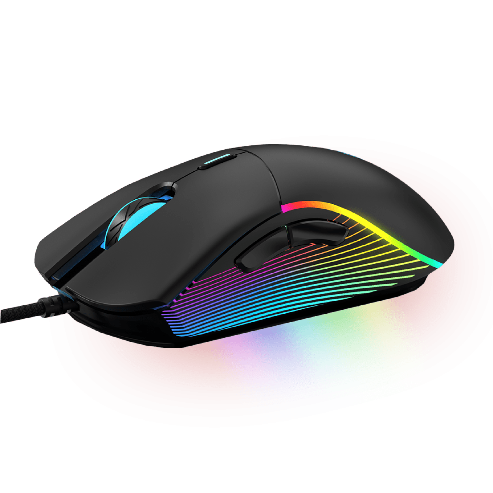 WG - Herní drátová RGB myš WG Chameleon III., RGB LED, černá