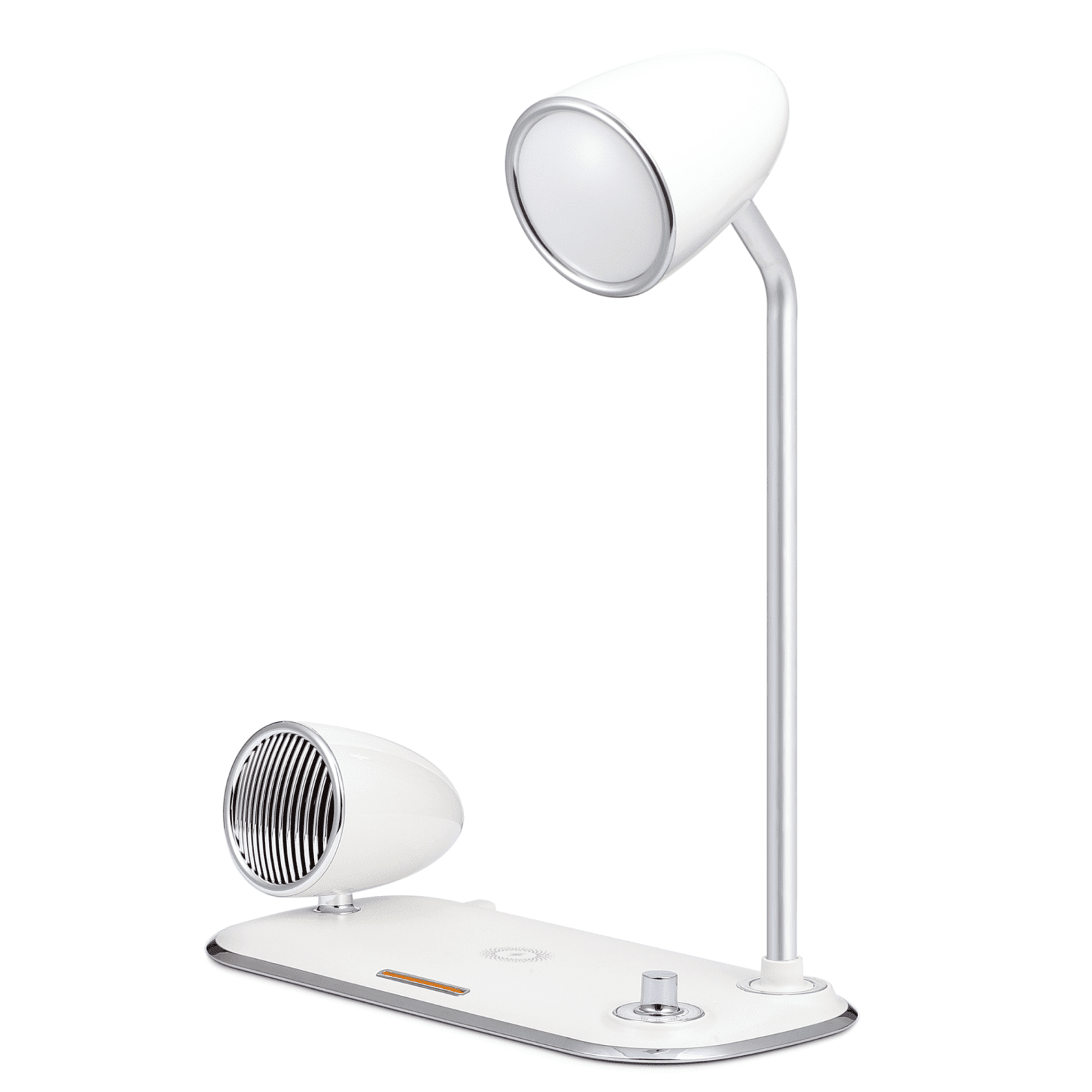 WG - Led lampička s bezdrátovým nabíjením a bluetooth speakerem WG Retro Kathie, bílá