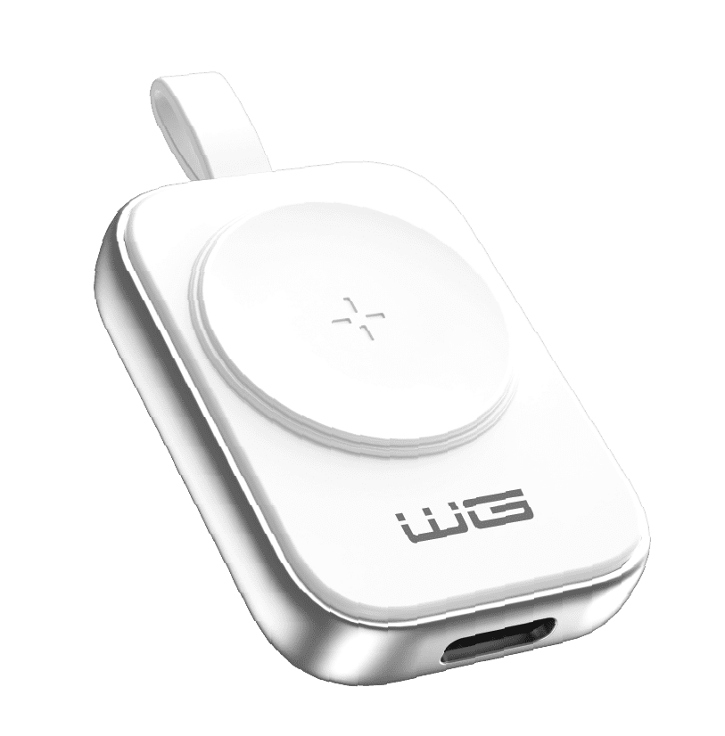 WG - Nabíjecí magnetické zařízení s USB-C pro Apple Watch, bílo stříbrná