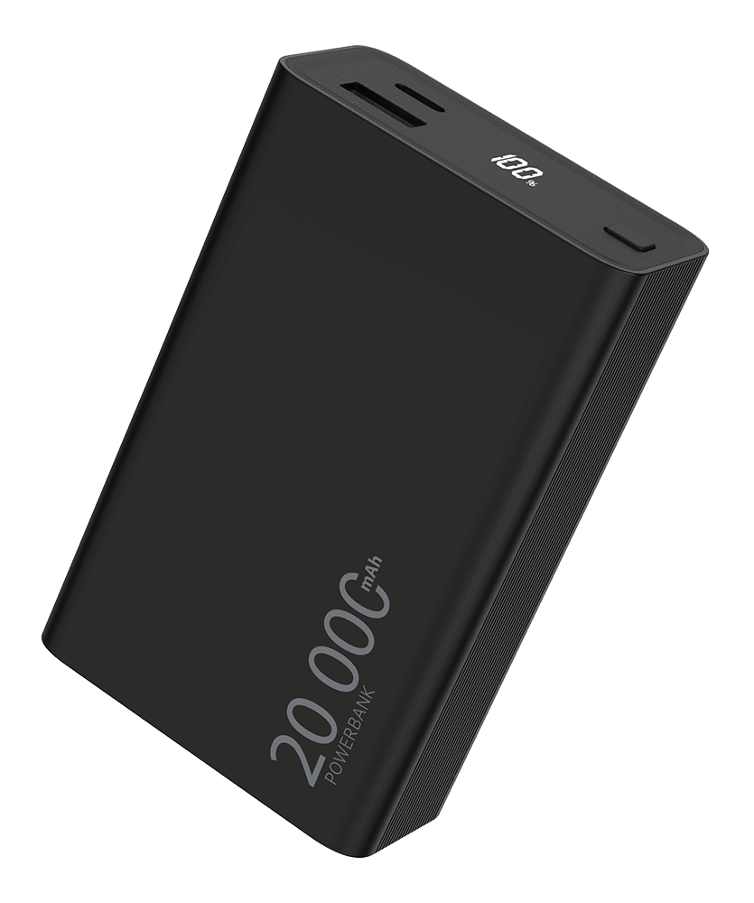WG - Power Bank 20000 mAh, USB-C PD 20W + USB-A QC 22.5W, černá