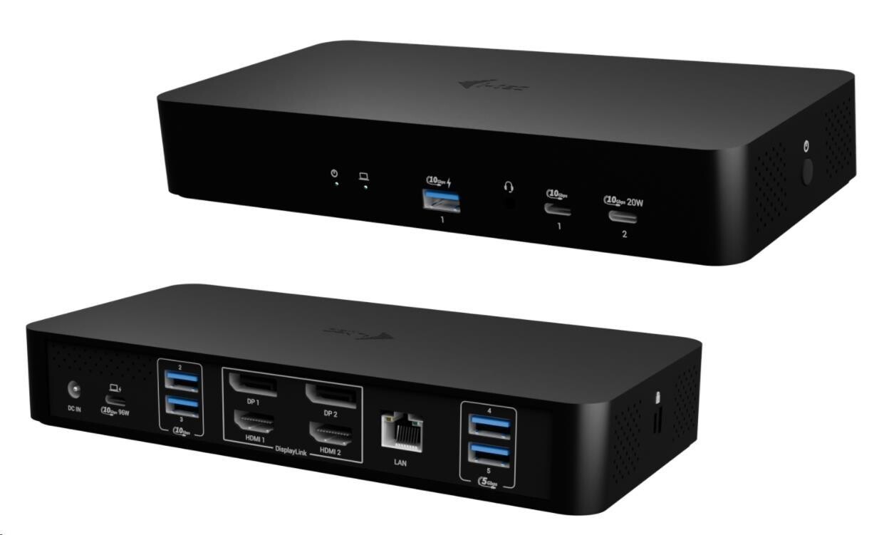 i-tec Universal Intelligent Dual Display Docking Station, Power Delivery 100W