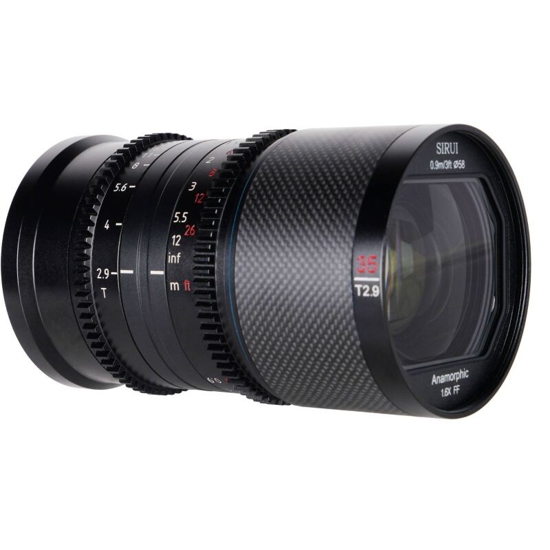 SIRUI 35 mm T2,9 Anamorphic Saturn 1,6x Carbon Fiber (Blue Flare) pro L-Mount