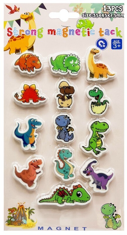 pkstar.cz Dekorační magnety - dino - 13 ks - PK19-72