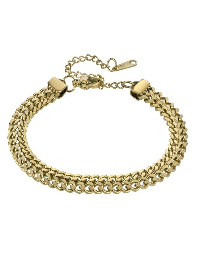 Marc Malone Elegantní pozlacený náramek z oceli MCB24027G