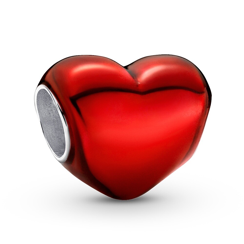 Pandora Romantický korálek Metalické červené srdce Moments 793337C02