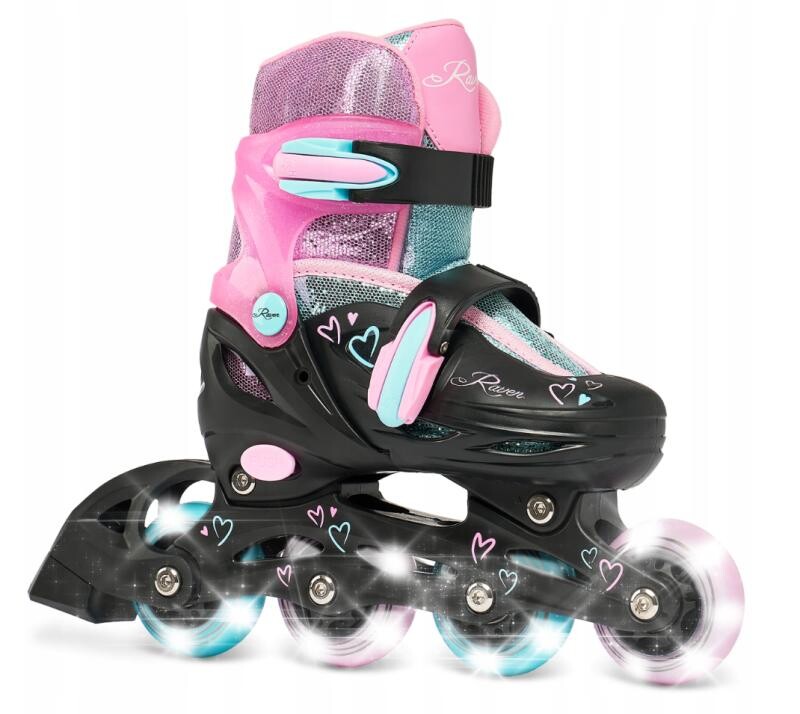 Raven Loret Glitter Black/Mint/Pink