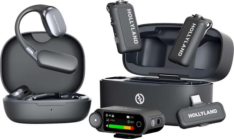 Hollyland LARK MAX 2 Ultimate Combo with OWS Monitor Earphone + Camera RX + USB-C RX