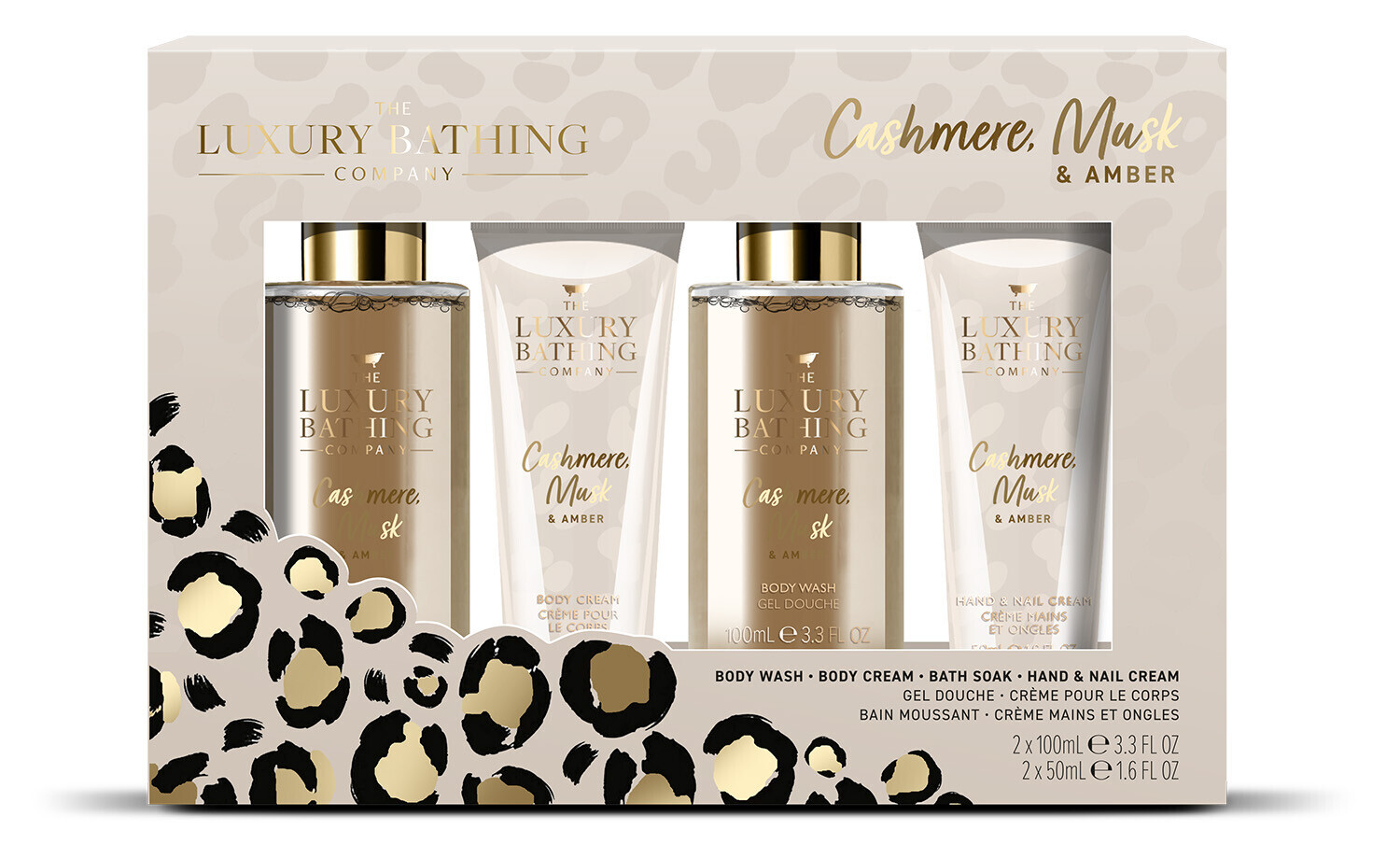 The Luxury Bathing Company Dárková sada péče o tělo Kašmír, Mošus & Ambra 4 ks