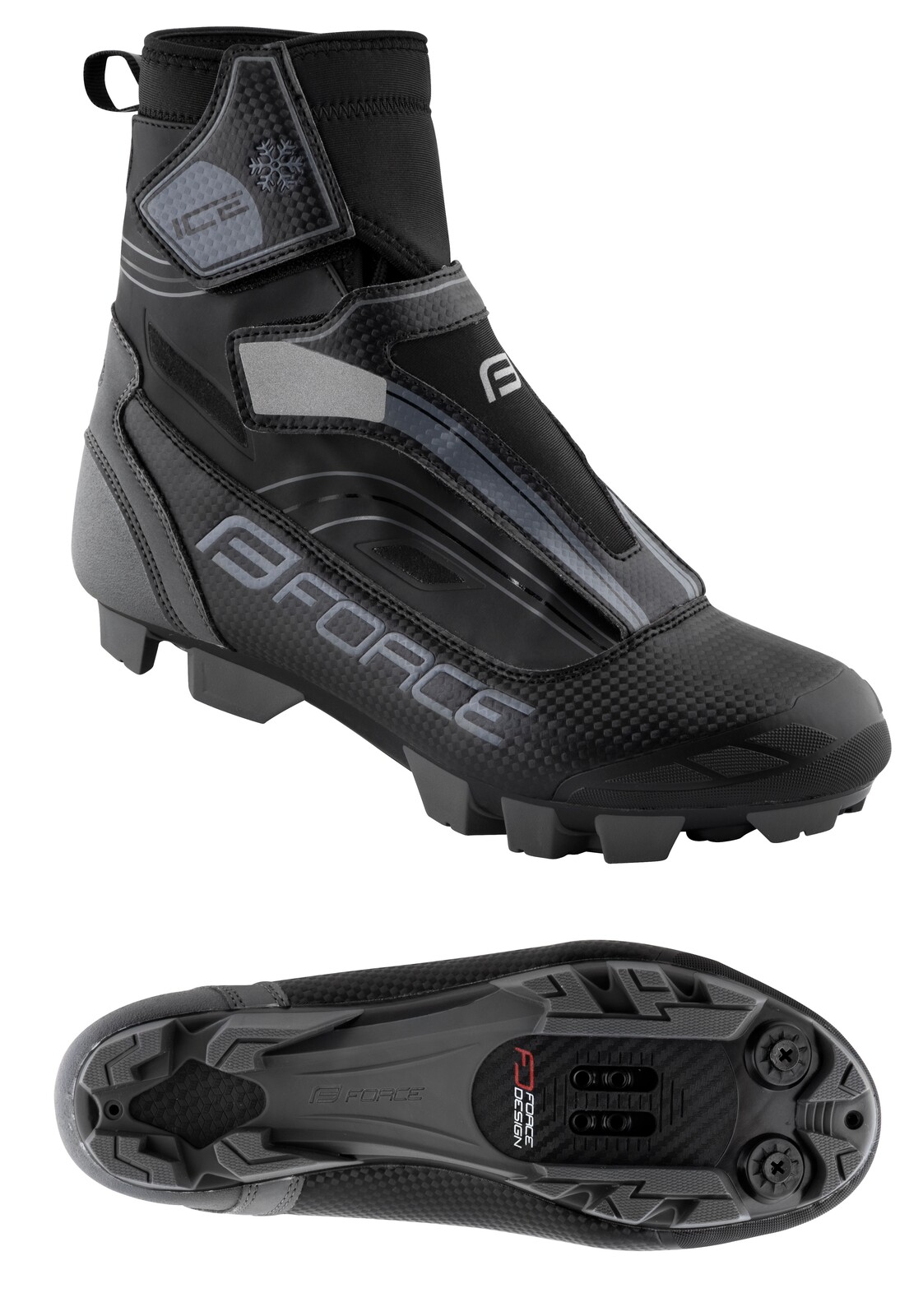 tretry zimní FORCE ICE21 MTB černé - 39