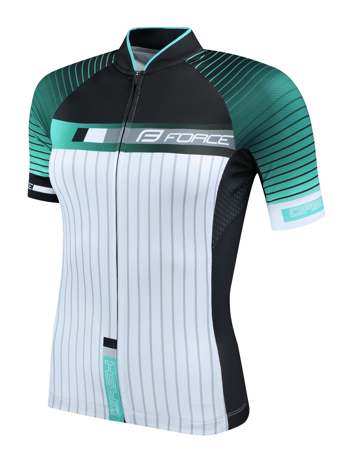 dres FORCE DASH LADY,krátký rukáv,tyrkysový - vel. XS