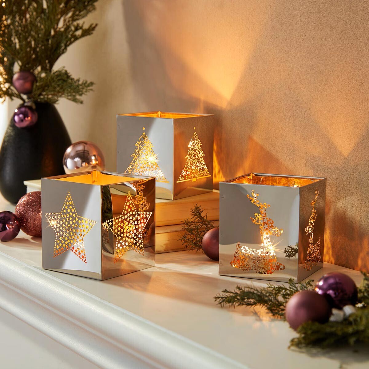 Die moderne Hausfrau Nerezové lucerny, sada 3 ks