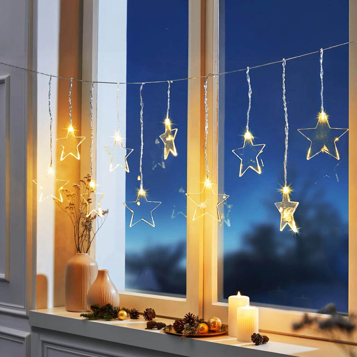 Die moderne Hausfrau LED závěs Hvězdy Deluxe