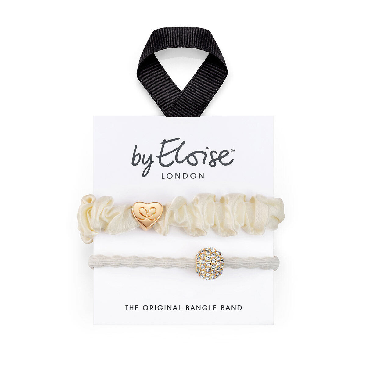 By Eloise London Bangle Set Elegant Ivory set gumiček na vlasy pro ženy