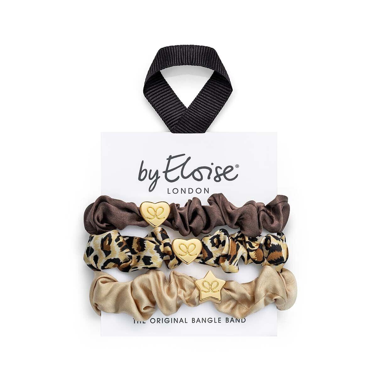 By Eloise London Bangle Set Leopard Luxe set gumiček do vlasů pro ženy