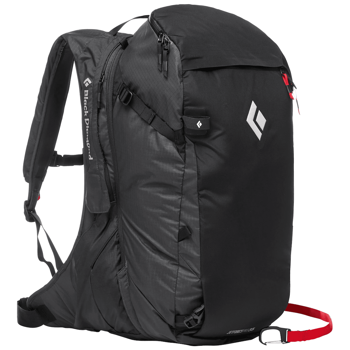 Lavinový batoh Black Diamond Jetforce Pro 35 Backpack Velikost zad batohu: M/L / Barva: černá